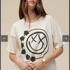 Daydreamer OversizedBlink 182 Cream Graphic Tee